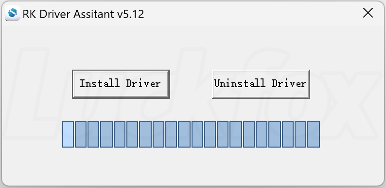 Screenshot of the driver installation process.